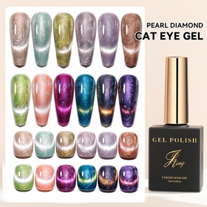 JTING Gel de Uñas Ojo de Gato con Perlas y Diamantes, Colección de 12 Colores, Marca Privada OEM, Botellas de 15ml, Set de Gel para Uñas Ojo de Gato - Product Image 1