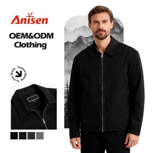 Bomber da <span class=keywords><strong>uomo</strong></span> in cotone pesante personalizzato con Logo frontale traspirante e antivento per <span class=keywords><strong>uomo</strong></span> - Product Image 1