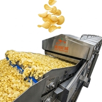 Friteuse industrielle continue 500 kg/h en acier inoxydable 304 pour frites, type continu pour la friture de snacks