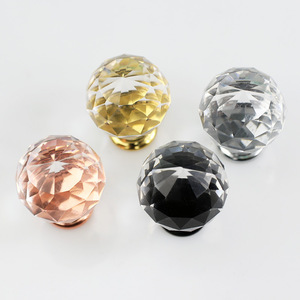 25mm Clear Crystal Furniture Cabinet Drawer Pull <b>Knob</b> Crystal Cabinet Pull handles - Product Image 1