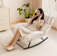 Fauteuil Poire de Luxe Scandinave, Inclinable et Extensible pour Adulte, Chaise Longue de Balcon, Salon ou Fauteuil à Bascule Détente