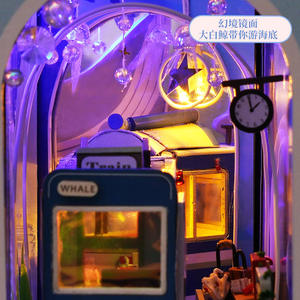 Dream underwater world DIY Book Nook stand ensamblado Clase de rompecabezas de Madera Juguetes al por mayor juguetes de regalo <span class=keywords><strong>casas</strong></span> de muñecas - Product Image 3