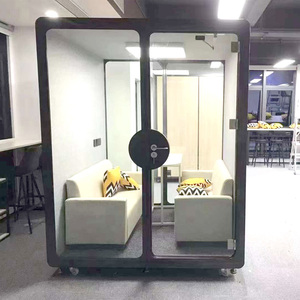 Pas cher Usine En Gros Différentes Tailles 1 2 <span class=keywords><strong>4</strong></span> 6 8 Personnes Intérieur Préfabriqué Cabine Insonorisée Bureau Pod Salle D'essai Auditif - Product Image 3