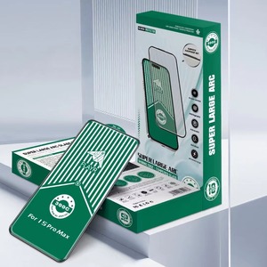Protector de pantalla de teléfono transparente de vidrio templado curvo de arco súper grande Premium 300C para iPhone 16 Pro Max 15 Plus 14 13 12 11 - Product Image 2