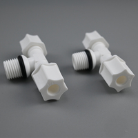 Tubo 1/4 Rosca media 1/4 Conector de compresión de ajuste de plástico para sistemas de ósmosis inversa de tubo RO