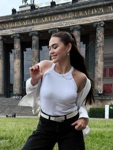 Breathable Ladies Fitness Cami <b>Top</b> Custom Print Women Athletic Spaghetti Strap Sleeveless Training <b>Tops</b> Wholesale - Product Image 4