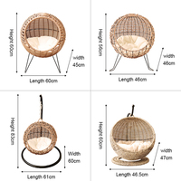 Chaise suspendue en fer directement de l'usine - Chaise moderne en rotin PE pour chat pour jardin et terrasse extérieurs