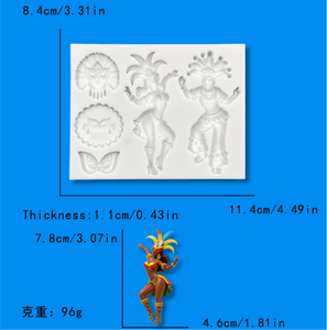 Molde de Silicona para Máscara Rectangular de Mascarada, para Fondant, Chocolate, Decoración de Pasteles y Cupcakes de Mardi Gras, Reutilizable y Ecológico - Product Image 6