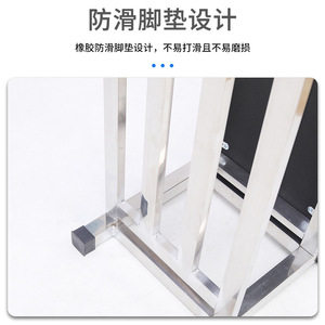 Banc à chaussures Changjian 2156, structure en acier inoxydable, revêtement brun, pour salle de sport, salle de bain, magasin de vêtements. - Product Image 3