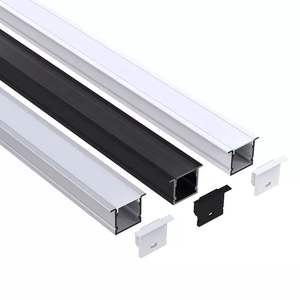 <span class=keywords><strong>Prix</strong></span> d'usine 1m/2m Profils en aluminium en forme de U Blanc Noir Canaux en aluminium pour bandes lumineuses LED - Product Image 5