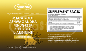 Healthife OEM Private Label <strong>Maca</strong> Root Drop With Ashwagandha Fenugreek Beetroot L-arginine - Product Image 2