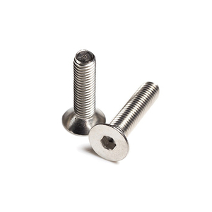 <b>Flat</b> Head Metric <b>Screws</b> 10mm Cap Diameter 304 Stainless Steel Class 8.8 Standard Thread Plain Finish - Product Image 1