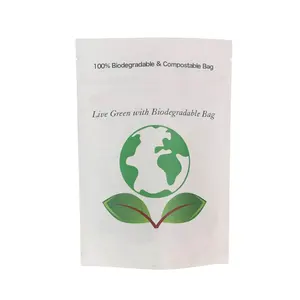 Foil Kemasan Biodegradable Kualitas Grosir Menjaga Silikon Kering Dapat Digunakan Kembali Dilaminasi Kertas Kraft Kompos Kantong Daun Teh