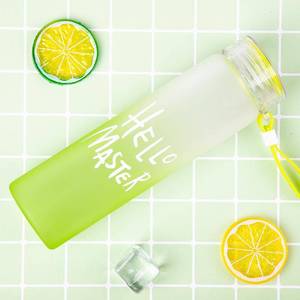 Bottiglia d'Acqua in Vetro Smerigliato Creativa e Colorata, Gradiente di Colore, Sigillata e Antigoccia, Stile Coreano, Regalo Promozionale per Matrimoni - Product Image 2