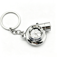 Nouveau porte-clés mini turbine élégant, personnalisable, multicolore, de haute qualité, en alliage de zinc, fer et résine, avec LED, pour clés de voiture
