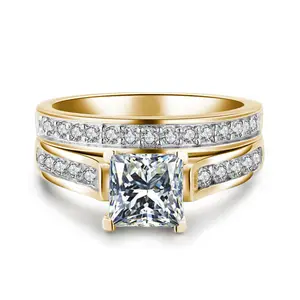热卖时尚饰品锆石戒指饰品电镀订婚戒指女opp包合金结婚戒指或戒指100件