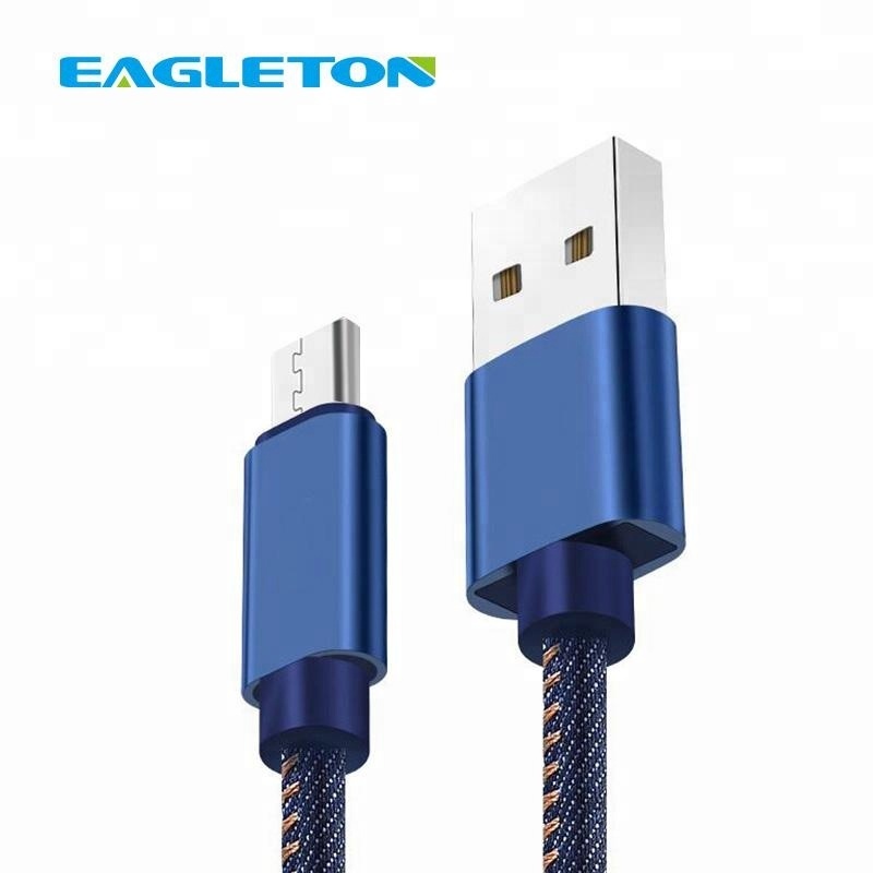 2017 Nouveau Métal Tête En Nylon tressé Micro Câble USB Pour téléphone portable 3m