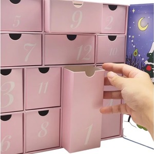 Caja de Calendario de Adviento de Cartón Personalizada, 12 Cajones, Caja de Regalo Rígida para Navidad, Cosméticos y Manualidades - Product Image 4