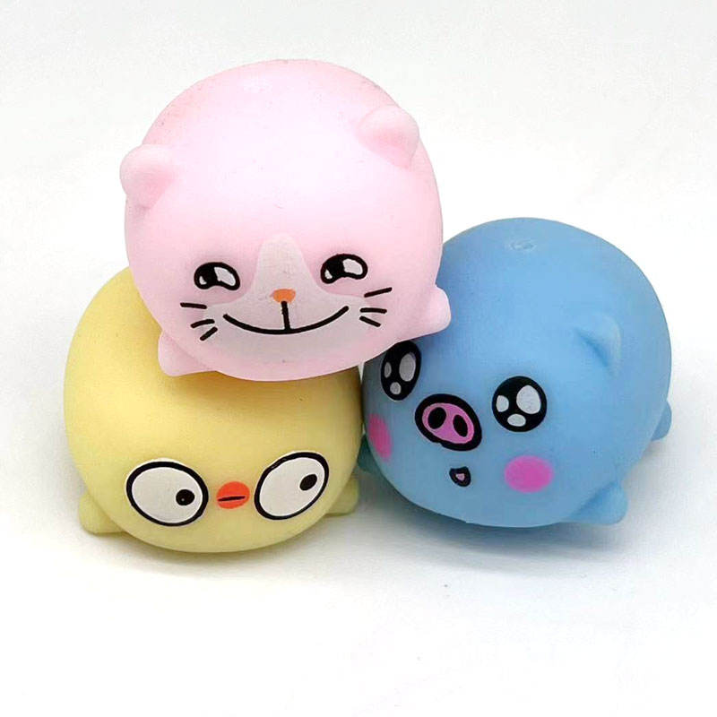 2022 New Cute Animal Shape Squeeze Fidget Stress Ball Toy for Kids