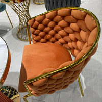 Chaise basse en métal monoplace personnalisée canapé léger et confortable de loisirs de maquillage relaxant pour chambre à coucher salon hôtels