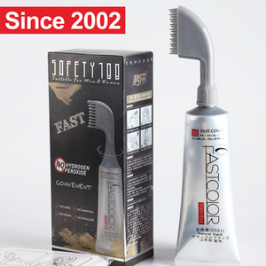 Muestra gratis FastColor Gel de tinte para el cabello Permanente Bigotes marrones oscuros y barba Peine de color de cabello negro - Product Image 4