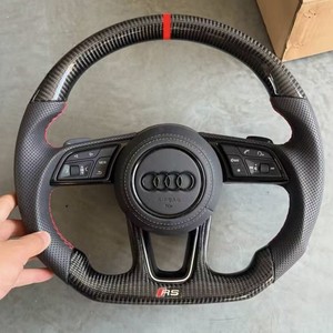 Volante da Corsa in Fibra di Carbonio <span class=keywords><strong>e</strong></span> Pelle per <span class=keywords><strong>Audi</strong></span> A1 R8 RS A3 A4 A5 A6 A7 A8 TT TTS - Personalizzabile Plug & Play - Product Image 3