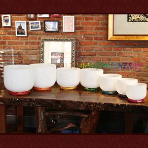 Cuenco de cristal esmerilado para cantar, curación de sonido, 8 ''-14'', C D E F G <span class=keywords><strong>a</strong></span> B, juego de cuencos para cantar Chakra, <span class=keywords><strong>432</strong></span> <span class=keywords><strong>HZ</strong></span>, <span class=keywords><strong>440</strong></span> <span class=keywords><strong>HZ</strong></span> - Product Image 1