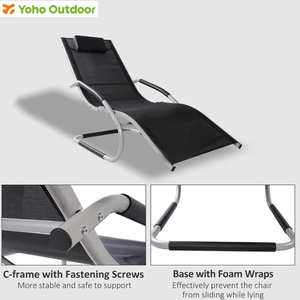 قماش خارجي معدني قابل للطي وسادة شمس قابلة للإزالة قابل للتنفس قماش نسيجي لسطح الفناء ومخيم شاطئ بجانب المسبح - Product Image 3