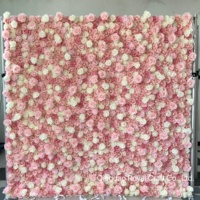 Mur de fleurs artificielles en soie blanches, réalistes et de haute qualité, à enrouler, pour les décorations de mariage et de rentrée scolaire