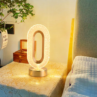 Lampe de chevet tactile de luxe simple pour chambre à coucher, lampe de table d'ambiance pour salon, lumière décorative en cristal