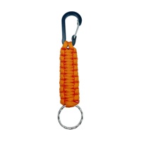 Porte-clés en paracorde tressé avec mousqueton en aluminium pour le camping en plein air, la randonnée, l'équipement de survie EDC