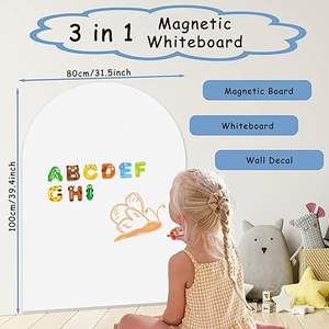 กระดาษไวท์บอร์ดแม่เหล็กแบบสัมผัสสำหรับติดผนังแบบลอกและติดด้วยตนเองไวท์บอร์ดรูปลอกแบบม้วนสำหรับบ้านและโรงเรียน - Product Image 2