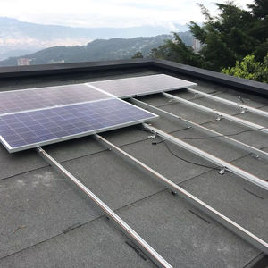 Tuiles de toit solaires modernes de haute qualité en gros d'usine, système d'alimentation photovoltaïque, marque OEM, taille personnalisée, charge de vent 60m/s, 3KN/m - Product Image 1