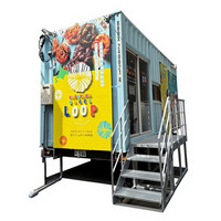 Boutique préfabriquée en conteneur, café en plein air, magasin de vente au détail mobile, kiosque de café en conteneur, boutique modulaire éphémère