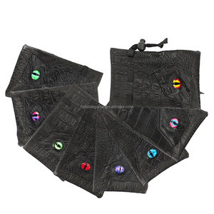 Pochette de dés en oeil de dragon de couleur aléatoire avec logo personnalisé sac fait main à la mode pour ranger les jeux RPG de donjons et de dragons ensemble de dés fantaisie - Product Image 5
