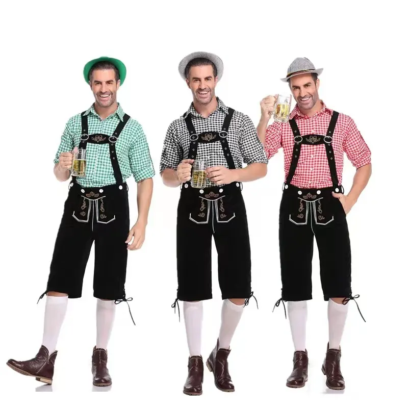 Costume da uomo tedesco bavarese Oktoberfest per vestire festa e costume di carnevale