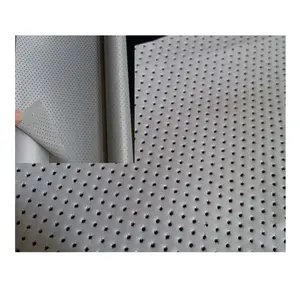 1.4m width high light silver reflective punching cloth yarn fabrics elastic polyester punch perforated stretch spandex fabric