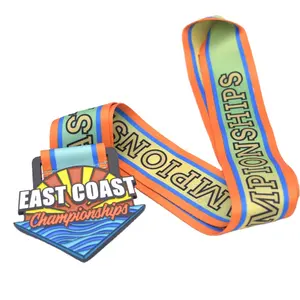 Giải vô địch bờ biển phía Đông Hoa Kỳ huy chương đen với huy chương men đầy màu sắc ruy băng