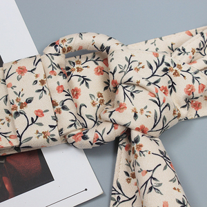 Großhandel Bowknot Self Tie Wrap <span class=keywords><strong>Obi</strong></span> Taillen band Cinch Boho Taillen gürtel Modedesigner Wildleder Breiter Gürtel für Frauen Kleid - Product Image 3