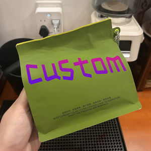 Gratis sample gepersonaliseerde hersluitbare 1kg 500g 250g matte platte bodem staande pouch plastic aluminiumfolie verpakking koffiezak - Product Image 1