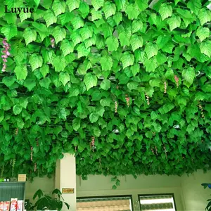 Kunstmatige Druif Klimop Bladeren Muur Opknoping Groene Planten Wijnstok Gebladerte Home Garden Garland Decoratieve Bloemen 230Cm