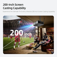 Meilleur projecteur intelligent Android 4K AKEY9S 2026 avec correction automatique de la distorsion trapézoïdale, luminosité 45 2107 ANSI, portable, professionnel, pour home cinéma et jeux 3D