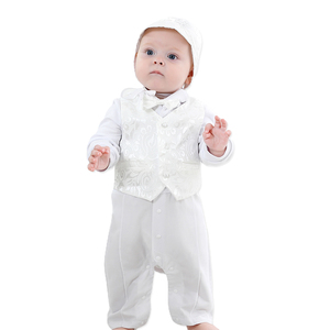 Nimble coton satin bébé garçon baptême baptême occasion spéciale vêtements de bébé en gros - Product Image 1