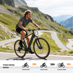 Vélo électrique urbain hybride pliable à pneus larges, batterie lithium 36V, capteur, stock UE - Product Image 6