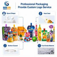 Nouvelles pochettes souples verticales pour sauces, boissons et eau – Emballage personnalisé OEM avec bec verseur en plastique pour liquides