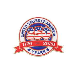 Épinglette patriotique commémorative du 250e anniversaire des États-Unis, en alliage de zinc plaqué or, émail coloré, motif Aigle chauve, texte USA, drapeau national - Product Image 6