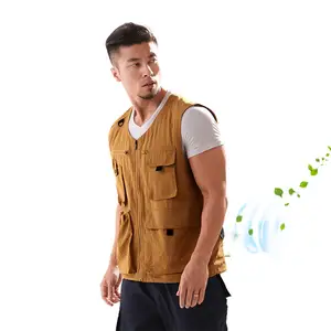 Japanese Best Sale Latest New Style Indoor Outdoor Working Zip Air Conditioner Men Vest Fan Cooling Cloth