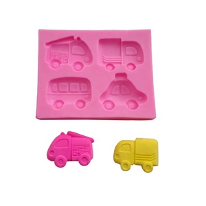 Molde de silicona para <span class=keywords><strong>Fondant</strong></span> en forma de coches, herramientas de decoración de pasteles, gran oferta - Product Image 3