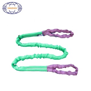 1T 2T 4T 6T 8T Tùy Chỉnh Thiết Bị Nâng Hạ <span class=keywords><strong>Endless</strong></span> Loại Dệt Mềm Vòng Vành Đai <span class=keywords><strong>Webbing</strong></span> Sling Mắt Cam OEM Đóng Gói Pcs Ton - Product Image 2