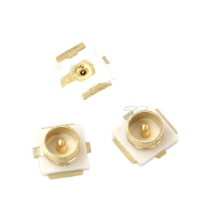 Adaptador de <span class=keywords><strong>Antena</strong></span> de <span class=keywords><strong>Cable</strong></span> <span class=keywords><strong>Coaxial</strong></span> Micro, Conector Hembra RF <span class=keywords><strong>Coaxial</strong></span>, 50 Conectores Chapados en Oro, Compatible con Soldadura SMD SMT - Product Image 1